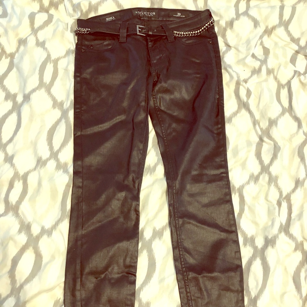 Affliction Bianca Skinny Fit leather look pants